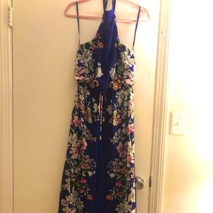 Blue floral maxi dress